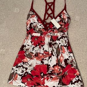 Hollister Gilly Hicks Floral Tie Tank Top Cami
